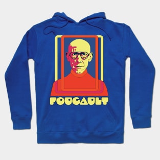 Michel Foucault -- Retro 70s Style Hoodie